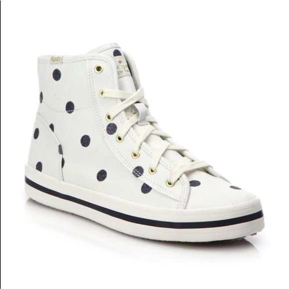 Keds Shoes - Kate Spade Keds Navy Glitter Dot High tops 10